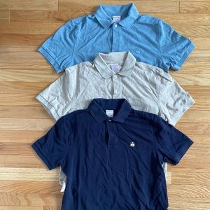 3 Brooks Brothers Slim Fit Polo Shirt. Size Small